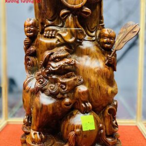 Di Lặc nhị tiểu dị nghê gỗ sưa
