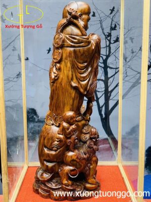 Di Lặc nhị tiểu dị nghê gỗ sưa