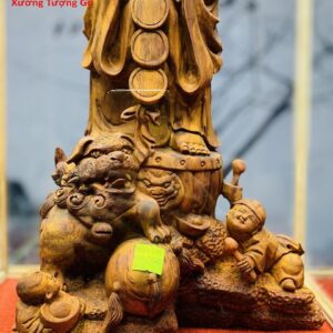 Di Lặc chúc phúc nhị tiểu dị nghê gỗ sưa