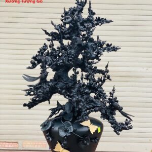 Bình hoa mai gỗ mun sừng Khánh Hòa