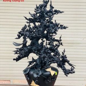 Bình hoa mai gỗ mun sừng Khánh Hòa
