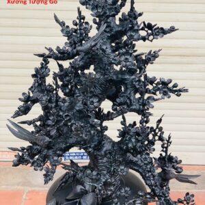 Bình hoa mai gỗ mun sừng Khánh Hòa