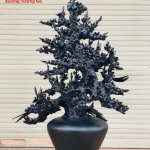 Bình hoa mai gỗ mun sừng Khánh Hòa