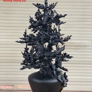 Bình hoa mai gỗ mun sừng Khánh Hòa