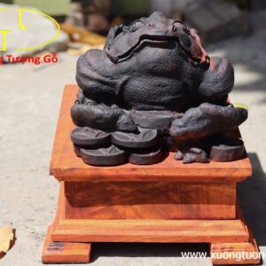 Tượng Thiềm thừ gỗ trắc