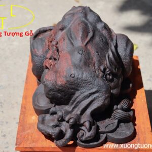 Tượng Thiềm thừ gỗ trắc