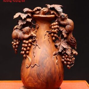 Bình nho sóc gỗ sưa
