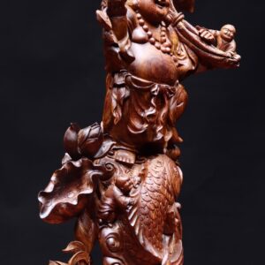 Di Lặc tam tiểu cá chép gỗ cẩm lai