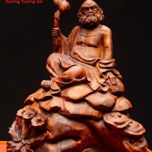 Đạt Ma ngồi thiền gỗ sưa