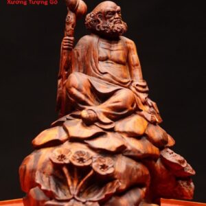 Đạt Ma ngồi thiền gỗ sưa