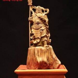 Quan Công chống đao gỗ sưa