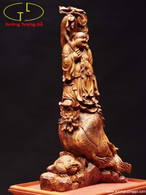 Di Lặc đứng sâm gỗ sưa