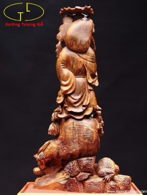 Di Lặc đứng sâm gỗ sưa