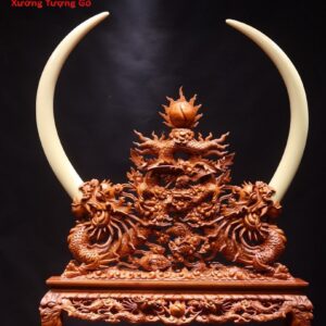 Giá ngà Long Ly Quy Phụng gỗ hương
