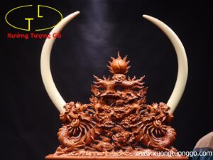 Giá ngà Long Ly Quy Phụng gỗ hương