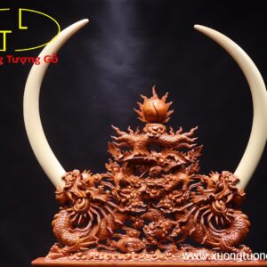 Giá ngà Long Ly Quy Phụng gỗ hương