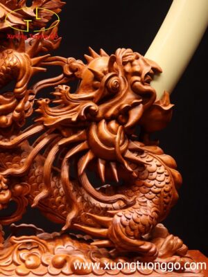 Giá ngà Long Ly Quy Phụng gỗ hương