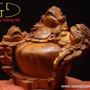 Tam cóc chấn chum tiền tài lộc gỗ hương