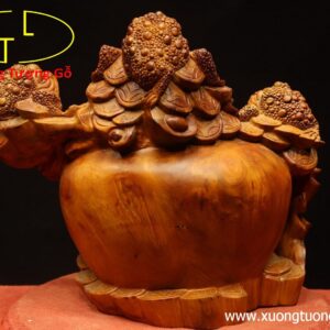 Tam cóc chấn chum tiền tài lộc gỗ hương