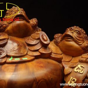 Tam cóc chấn chum tiền tài lộc gỗ hương