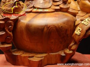 Tam cóc chấn chum tiền tài lộc gỗ hương