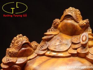 Tam cóc chấn chum tiền tài lộc gỗ hương