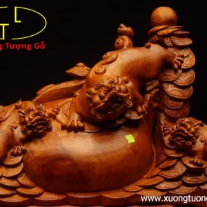 Tam nghê trấn chum tiền gỗ hương