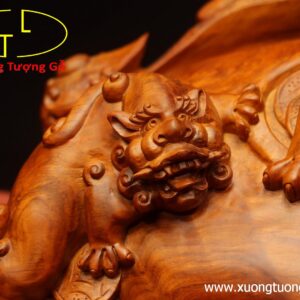 Tam nghê trấn chum tiền gỗ hương