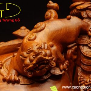 Tam nghê trấn chum tiền gỗ hương