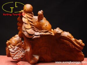 Tam nghê trấn chum tiền gỗ hương