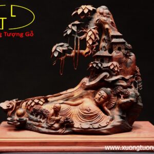 Nhất tâm bái Phật gỗ trắc.