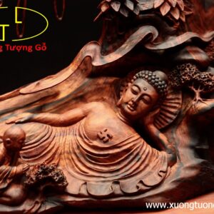 Nhất tâm bái Phật gỗ trắc.