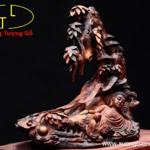 Nhất tâm bái Phật gỗ trắc.
