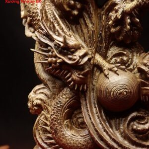 Quan công ngự Tam long gỗ mun đuôi công.