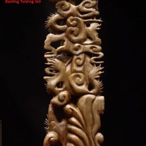 Quan công ngự Tam long gỗ mun đuôi công.