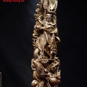 Quan công ngự Tam long gỗ mun đuôi công.