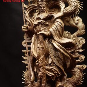 Quan công ngự Tam long gỗ mun đuôi công.