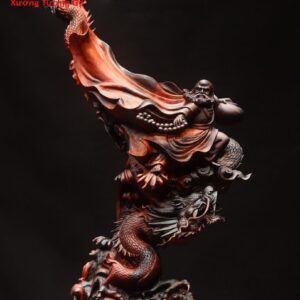 Đạt Ma hàm long gỗ trắc.