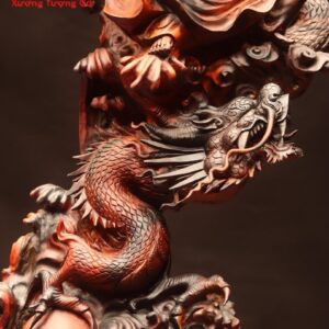 Đạt Ma hàm long gỗ trắc.