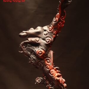 Đạt Ma hàm long gỗ trắc.