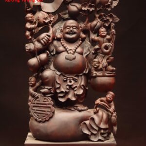 Di Lặc ngũ phúc bao tiền gỗ trắc