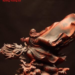 Đạt ma hàng long đứng sóng gỗ trắc.