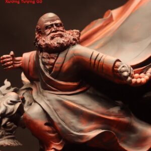 Đạt ma hàng long đứng sóng gỗ trắc.