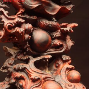 Đạt ma hàng long đứng sóng gỗ trắc.