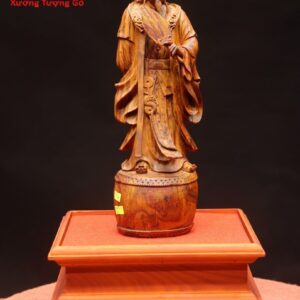 Khổng Minh đứng trống gỗ sưa.