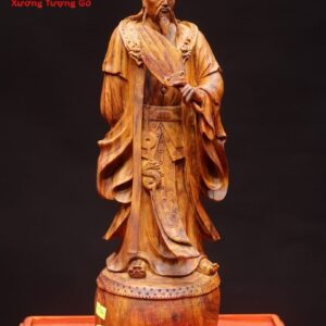 Khổng Minh đứng trống gỗ sưa.