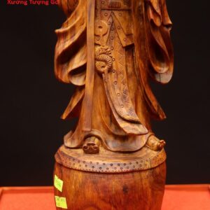 Khổng Minh đứng trống gỗ sưa.