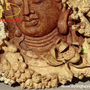 Diện Nhất tâm bái Phật gỗ nu hương.