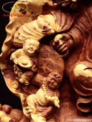 Di Lặc ngũ tiểu vác đào nu hương