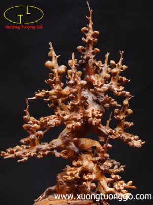 Bình mai gỗ hương.